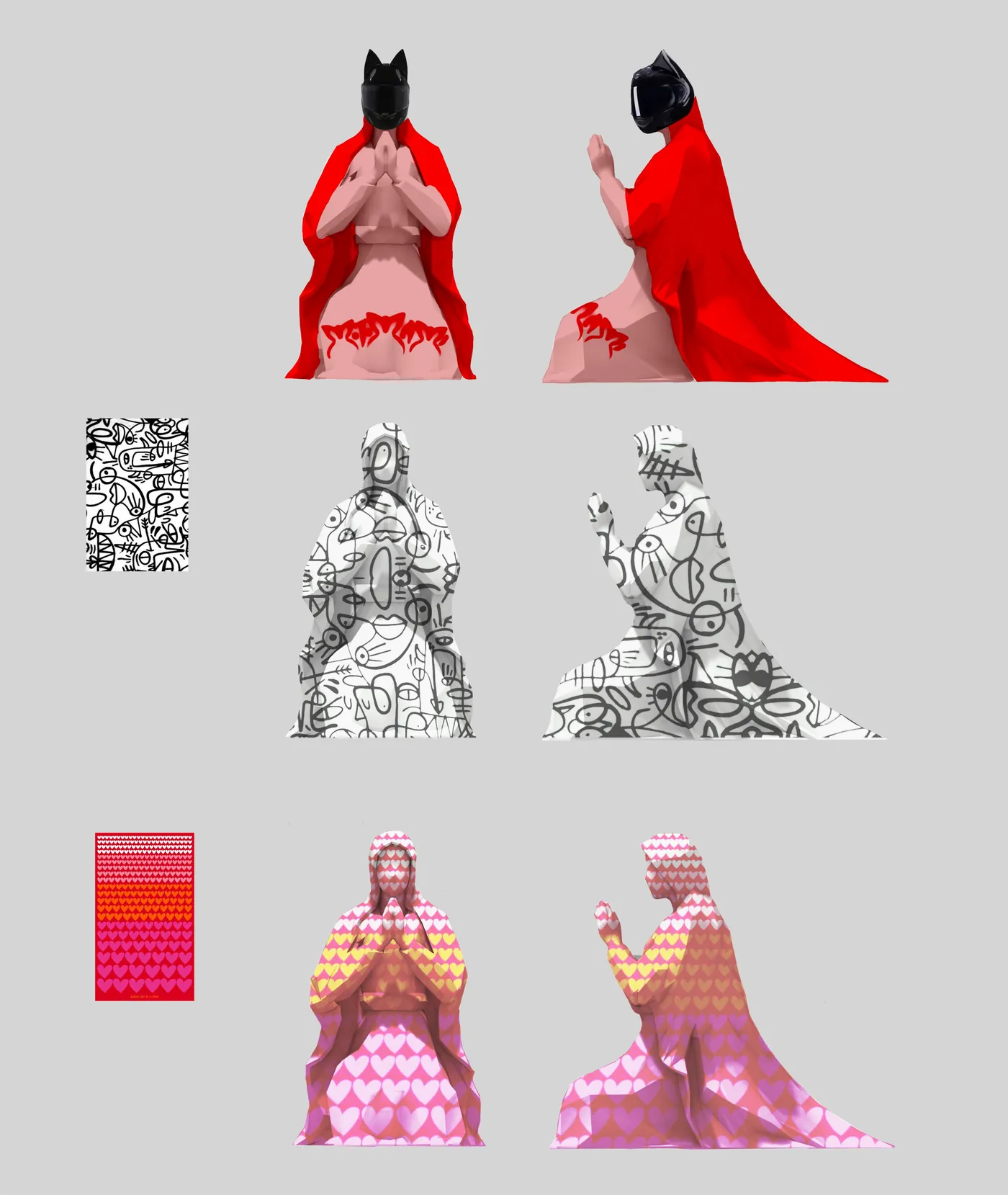 Primeras pruebas de diseño sobre la figura